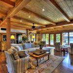Beautiful Interior of Log Home