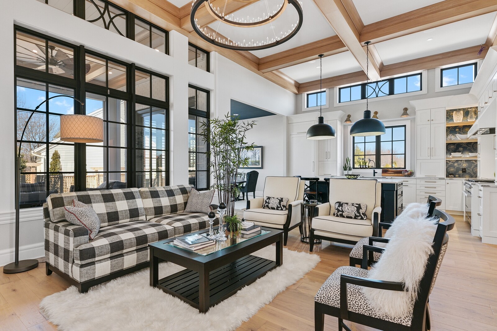 Livingroom-Kitchen-Black-Windows