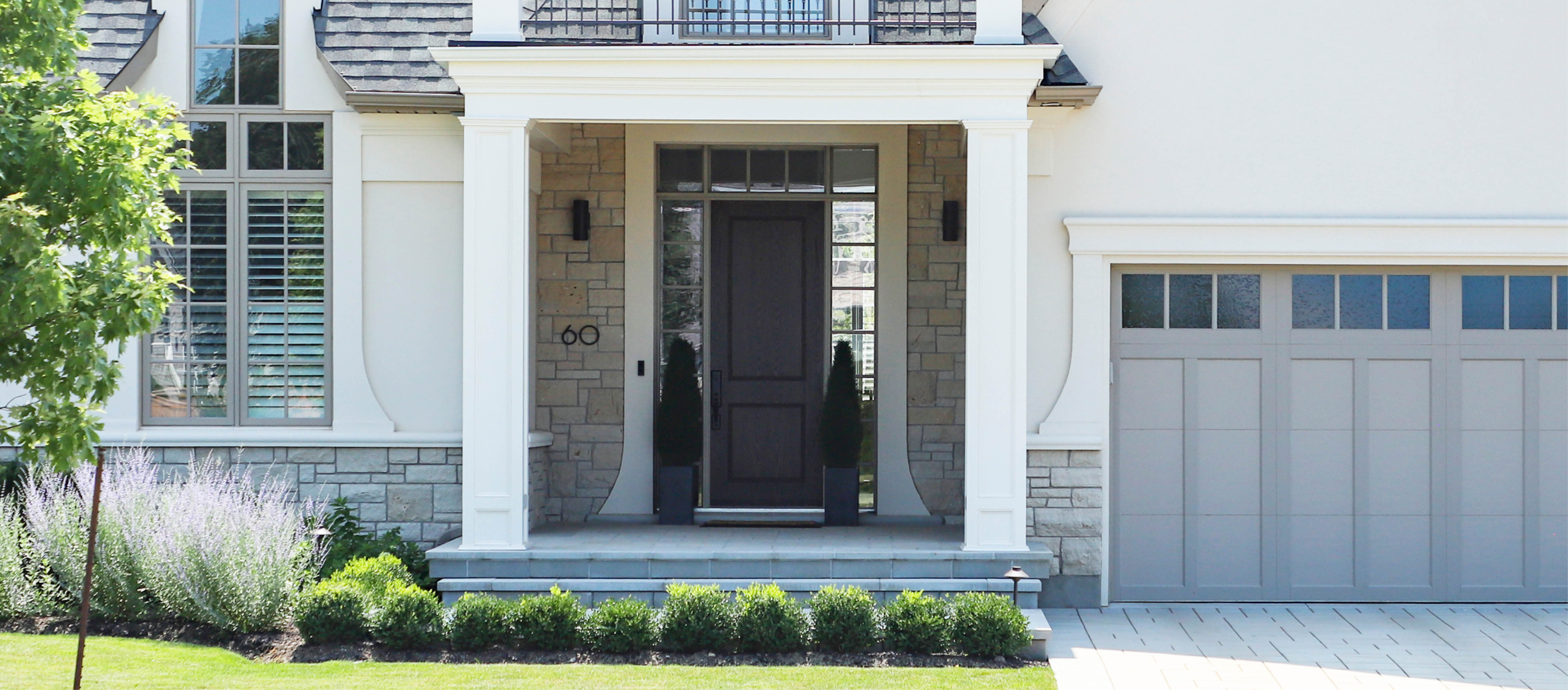 Fiberglass Entry Door with Sidelites and Transom