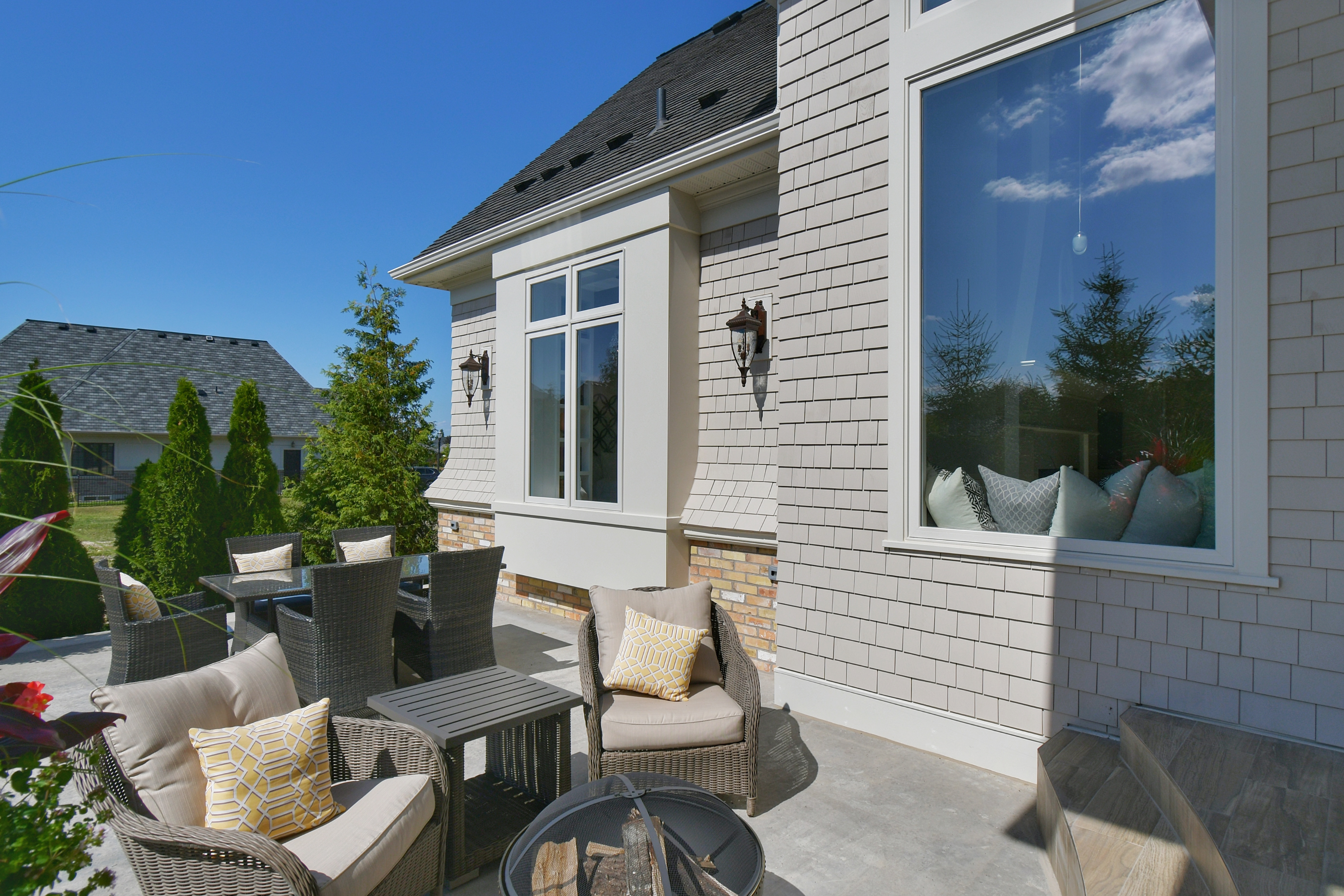 Home patio showing windows