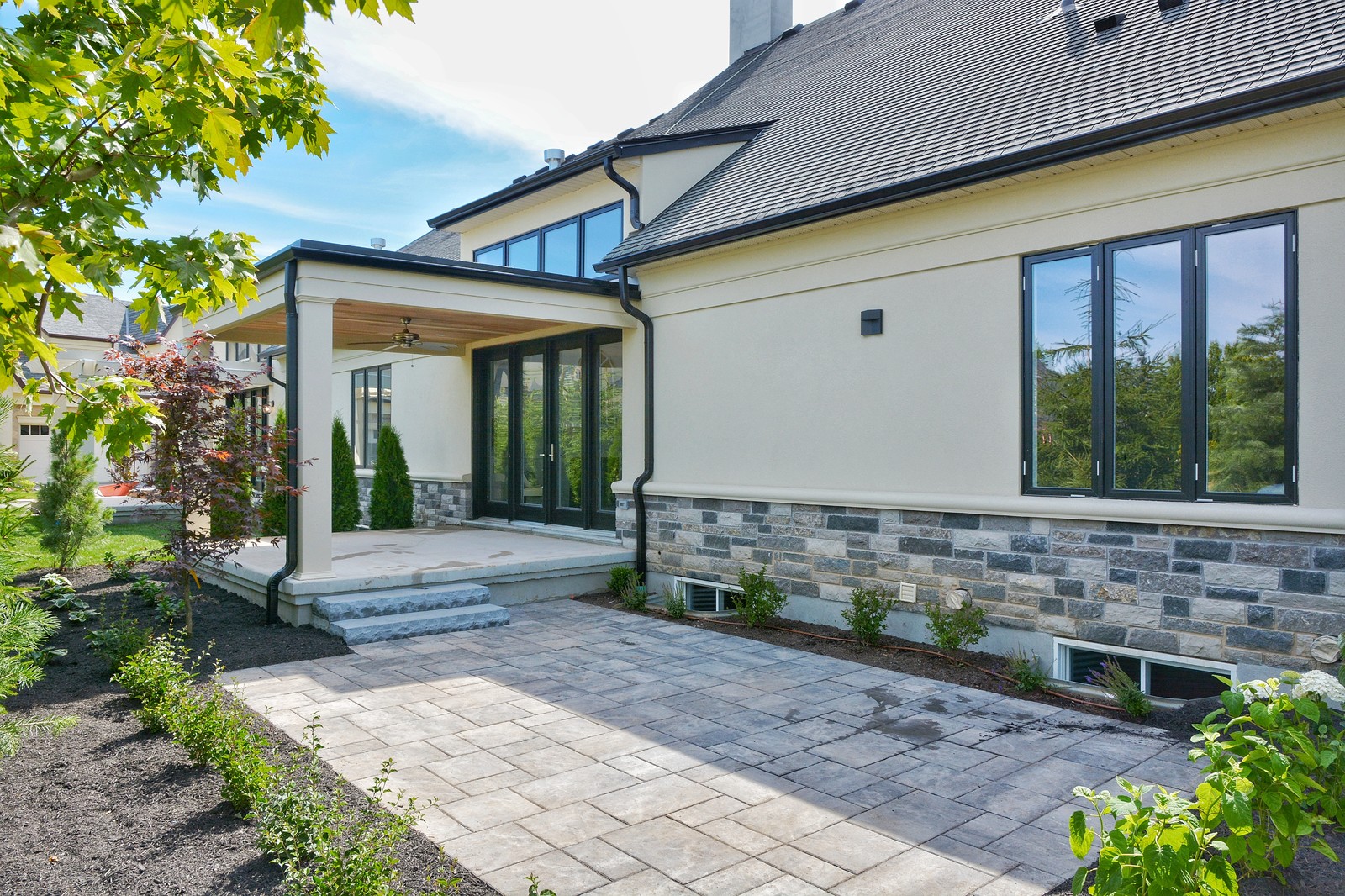 Black windows from exterior