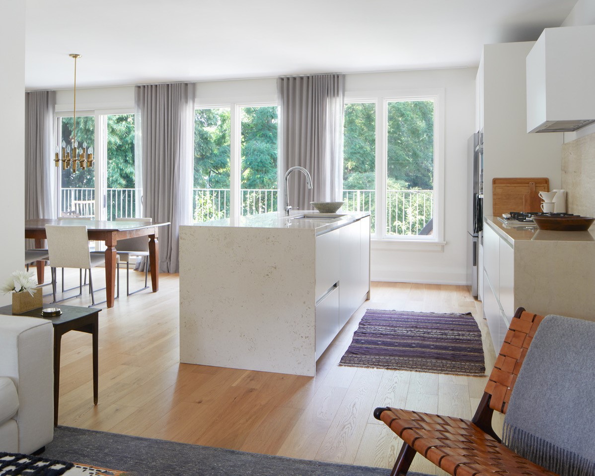 Vinyl Casement Windows In Bright Kitchen